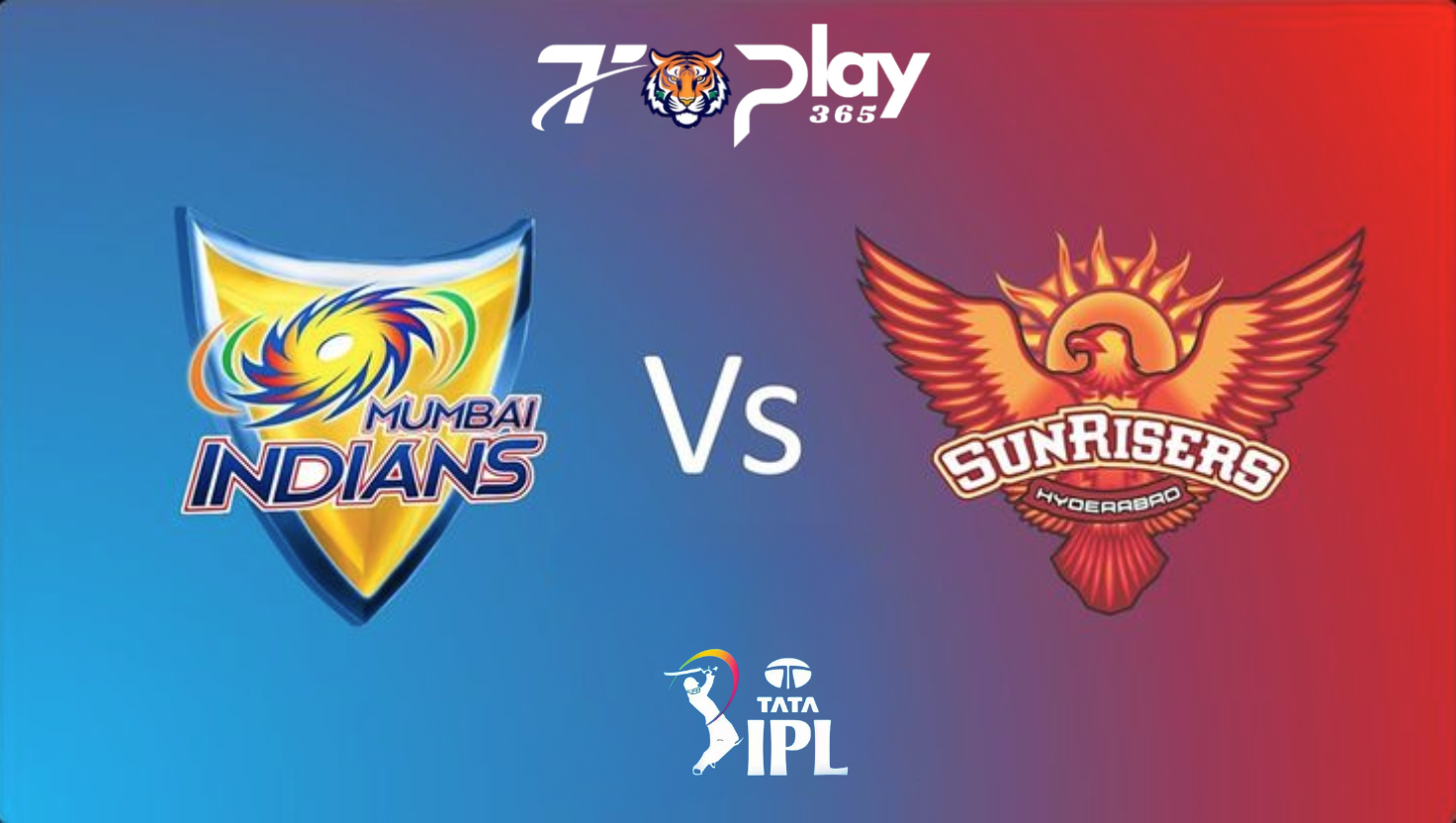 Tiger 365 Cricket ID – MI vs SRH IPL 2025 Match Preview with Mumbai Indians and Sunrisers Hyderabad Logos for April 16 Clash